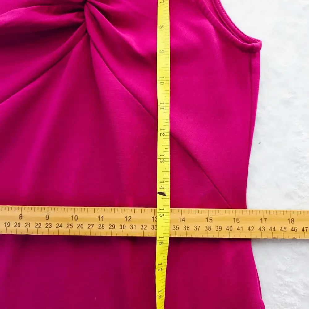 Soft Surroundings Hannah Maxi Dress Small Raspberry Twist Neck Scooba Knit Soft